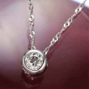 ネックレス レディース プラチナ Pt900 ダイヤモンド ベゼル ペンダント ダイヤ フクリン留め 一粒 シンプル 華奢 贈り物 プレゼント ギフト 誕生石 アクセサリー ジュエリー