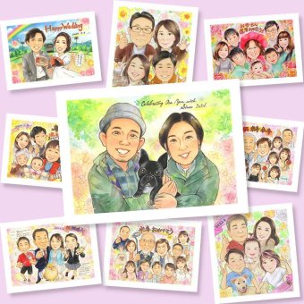 結婚記念日の記念に、その人らしさを大切にした似顔絵です。下書き確認あり。修正無料で納得の表情になるまで調整します。 プレゼント 両親 似顔絵 贈り物 手描き 名入れ ギフト 結婚記念日 記念 誕生日 お祝い お母さん ご夫婦 両親 お父さん 名入れ 修正無料 下書き確認 似てる 喜ばれる 一生もの そっくり カップル 2人 両親 一生もの キレイ ホワイトデー 引っ越し 大人数 贈答品 サプライズ