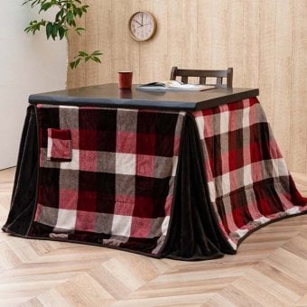こたつ布団 正方形 ダイニング用 高脚用 チェック柄 『ジャーナル ハイタイプ』 約235×235cm チェック柄の高脚用こたつ布団カバー ジャーナルハイタイプ ポリエステル フランネル こたつ掛布団 こたつふとん コタツ掛け布団 コタツ掛布団 冬用