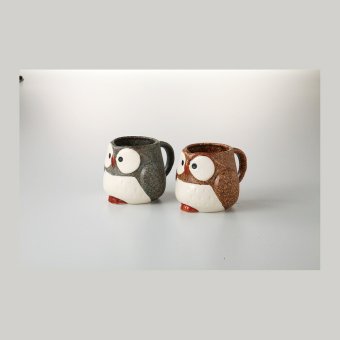 福フクロウマグペア 磁器 美濃焼 やきものの里から、暮らしを贈ります。　ギフト 食器 セット テーブルウェア