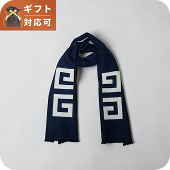 ジバンシー GIVENCHY マフラー GV3518-J6262-002 ユニセックス メンズ レディース ネイビー マフラー