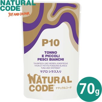 ナチュラルコード NATURAL CODE キャットフード ウェット パウチシリーズ フレークタイプ NCP10 マグロ シラス入りパウチタイプ 70g