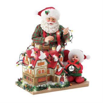 House Lights 21.6cm | サンタ サンタクロース 人形 置物 フィギュア クリスマス ホリデー Possible Dreams 正規輸入品
