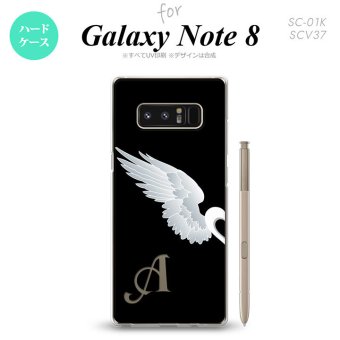 【SC01K】【スマホケース/スマホカバー】【ギャラクシー ノート8】SC01K スマホケース Galaxy Note8 ケース ギャラクシー ノート8 イニシャル 翼(ペア) 黒(左) nk-sc01k-477ini【メール便送料無料】