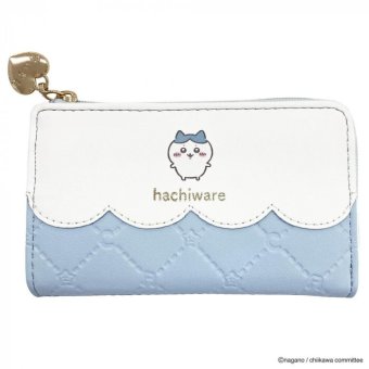 【1月20日入荷分予約受付中】 ちいかわ Lファスナー コインケース キーケース ハチワレ ブルー 財布 小銭入れ キーホルダー モノグラム 型押し レディース メンズ おしゃれ かわいい グッズ キャラクター 小物