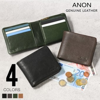 ANON ゴートレザー袋縫い・2つ折り財布