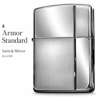 ZIPPO アーマー ジッポ ライター サテン＆ミラー スタンダード 彫刻 両面加工 シルバー かっこいい ギフト 重厚 動画あり シンプル おしゃれ 高級 メンズ プレゼント
