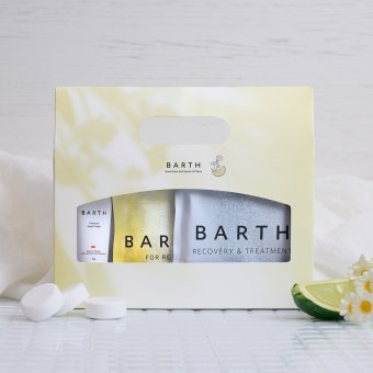 【化粧箱入り/公式】BARTH ハンドクリーム 重炭酸入浴剤 カモミールシトラス 無香料 Hand Care Set -Citrus-（ 無着色 高級感 リラックスグッズ いやしグッズ 詰め合わせ プチギフト 女性 男性 プレゼント 記念日 おしゃれ 内祝い お祝い お礼 結婚 出産 誕生日 新生活 クリスマス 実用的）