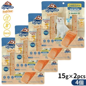 Kaniva カニワ ソフトバー 猫用おやつ サーモン 15g×2Pcs×4個