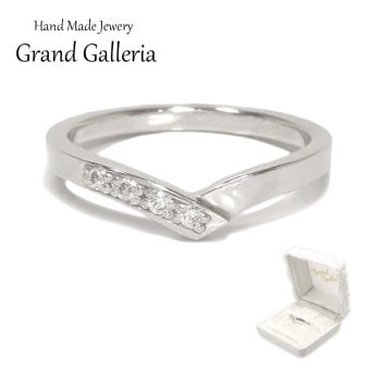 pt900 プラチナV字リング【刻印無料】結婚指輪 マリッジリング プラチナ900 ダイヤモンド 天然石 4月 誕生石 ペアリング ペア V字型 レディース ペア マリッジ 結婚 結婚式 誕生日 プレゼント ギフト包装 彫金 ハンドメイド 手作り 箱入り Grand Galleria グランドガレリア