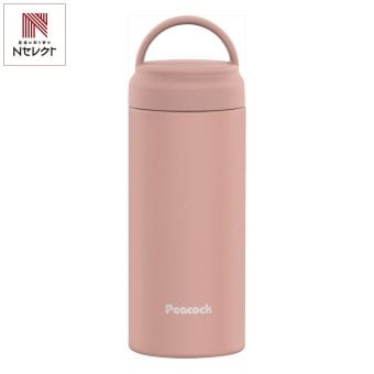 ピーコック ステンレスボトル ハンドル付 350ml ピンク マグボトル スクリュー栓 保温保冷 ボトル【北海道・沖縄県・離島 配送不可】