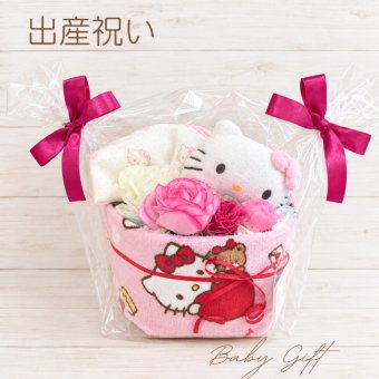 ハローキティ おむつケーキ 出産祝い 女の子サンリオ ベビー ピンク キティ好きなママへ贈る ギフト