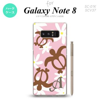 【SC01K】【スマホケース/スマホカバー】【ギャラクシー ノート8】SC01K スマホケース Galaxy Note8 ケース ギャラクシー ノート8 イニシャル ホヌ ティアレ ピンク nk-sc01k-1080ini【メール便送料無料】