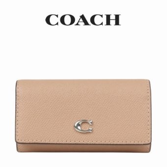 送料無料 コーチ COACH アウトレット レディース 敬老の日 小物 キーケース CH799 LHWFT(バフ) ベージュ (女性 プレゼント コンパクト 本革 スマートキー 大人可愛い)