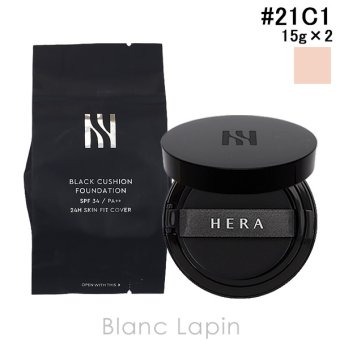 ヘラ HERA ブラック クッション ファンデーション #21C1 ROSE VANILLA クッションファンデーション 15g x2(本体 + レフィル1個)