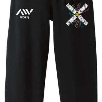 バドミントン スウェットパンツ メンズ レディース キッズ 裏パイル スエット ルームウェア スポーツ ジャージ 綿100 長スボン 名入れ おしゃれ 文字入れ無料 「ネオンスタイルのクロスBADMINTON」 アートワークスコウベ 【送料無料】