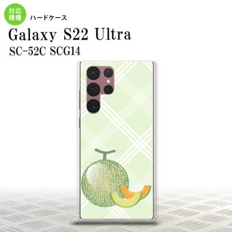 SC-52C SCG14 Galaxy S22 Ultra スマホケース 背面ケース ハードケース フルーツ メロン 緑 メンズ レディース nk-s22ul-658