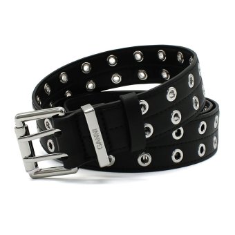 ガニー GANNI アイレット ベルト A6586-099 Black Double Eyelet Belt レディース ブラック 海外正規品