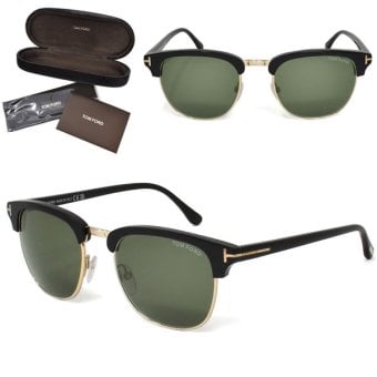 トムフォード サングラス TOM FORD FT0248/S 05N 53 Henry TF0248 サングラス アジアンフィット UVカット メンズ レディース ユニセックス ブラック ゴールド グリーン