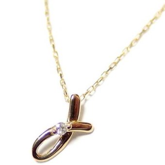 イニシャル ネックレス K18 ゴールド ダイヤモンド 0.01ct ペンダント アルファベット L ダイヤ 18金 レディース ジュエリー アクセサリー ギフト プレゼント