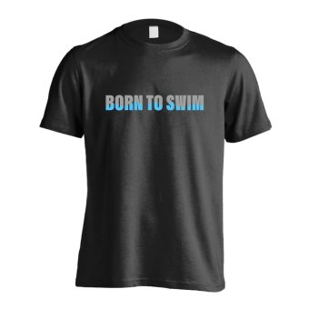 水泳 競泳 Tシャツ 半袖 メンズ レディース ジュニア 練習着 ドライ おもしろ tシャツ 速乾 スポーツ ウェア 名入れ 女子 男子 チーム おしゃれ 文字入れ無料 「BORN TO SWIM」 アートワークスコウベ 【送料無料】