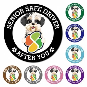 カーサイン 高齢者マーク SENIOR SAFE DRIVER マルックス マグネット 強力 直径13cm 肉球 日本製 車 ステッカー