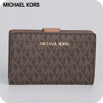 マイケルコース 二つ折り財布 二折財布 コンパクト レディース アウトレットブランド MICHAEL KORS ジェットセット トラベル 35F8GTVF2B-BR