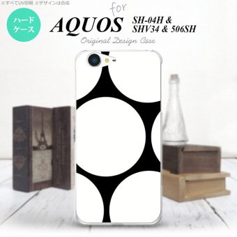 【SH04H】【スマホケース/スマホカバー】【アクオス ゼータ】SH04H スマホケース AQUOS ZETA SH04H カバー アクオス ゼータ 水玉B 黒×白 nk-sh04h-1113【メール便送料無料】