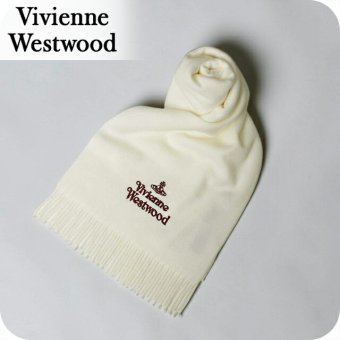 ヴィヴィアン ウエストウッド マフラー メンズ レディース ブランド Vivienne Westwood ロゴ W00Q7-A401 WHITE ビビアン