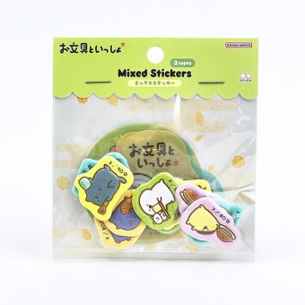 お文具といっしょ ミックスシール (お茶) 文具