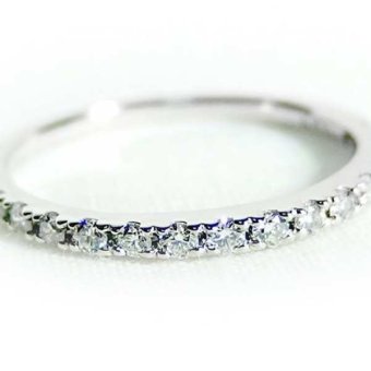 ダイヤモンド リング ハーフエタニティ 0.2ct プラチナ Pt900 8.5号 指輪 レディース シンプル 重ね付け 婚約指輪 結婚記念日 ギフト プレゼント