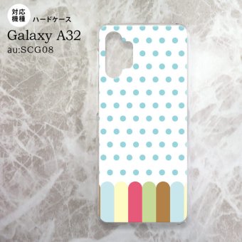 SCG08 Galaxy A32 ケース ハードケース クレヨン 青 nk-a32-1433