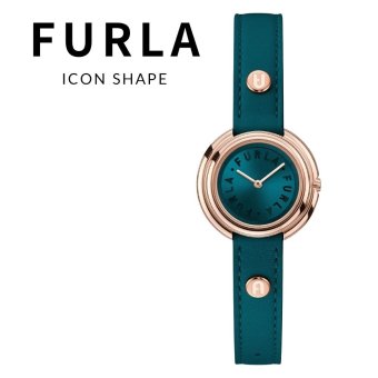フルラ 腕時計 レディース アイコンシェイプ 29.5mm グリーン ブルーグリーン ローズゴールド レザー FURLA ICON SHAPE クオーツ プレゼント ギフト 女性 妻 誕生日 記念日 成人 卒業 入学