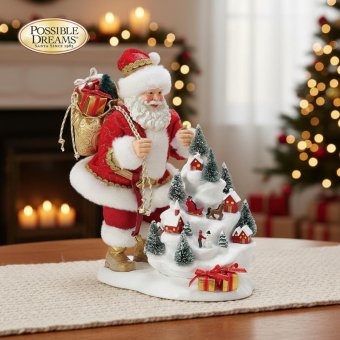 Quaint Village 26.7cm | サンタ サンタクロース 人形 置物 フィギュア クリスマス ホリデー Possible Dreams 正規輸入品