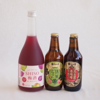 鍛高譚とクラフトビール3本セット(合同酒精鍛高譚の梅酒12度(北海道) 金しゃちビール抹茶ドラフト(愛知県) 金しゃちビール名古屋赤味噌ラガー(愛知県)) 720ml×1本 330ml×2本