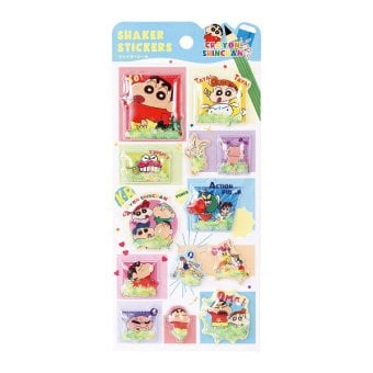 クレヨンしんちゃん シェイカーシール パワフルコミック みんな集合 文具