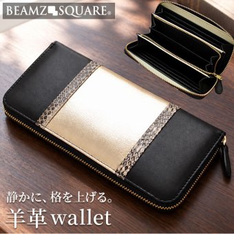 長財布 メンズ 革 通販 パイソンレザー 蛇革 ぱいそん 羊革 シープスキン ラウンドファスナー 金運 開運 大容量収納 薄型 財布 YKKファスナー ラグジュアリー メンズウォレット 誕生日プレゼント 男性用財布 レザーウォレット メンズ財布