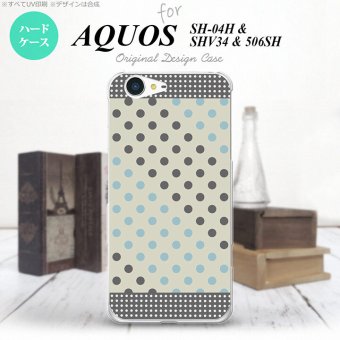 【506SH】【スマホケース/スマホカバー】【アクオス Xx3】506SH スマホケース AQUOS Xx3 506SH カバー アクオス Xx3 ドット・水玉 グレー×青 nk-506sh-1650【メール便送料無料】