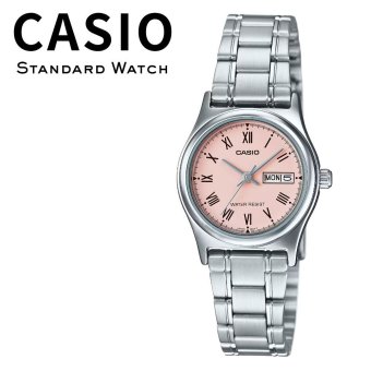 箱なし カシオ 腕時計 レディース CASIO ピンク シルバー ローマ数字 曜日 日付 カレンダー メタルベルト シンプル 仕事 通勤 海外モデル 逆輸入 プレゼント ギフト 成人 卒業 入学