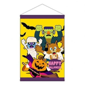 タペストリー ハロウィン HAPPY HALLOWEEN キャラ集合 飾り付け 壁面装飾 パーティーグッズ お店 販促 イベント グッズ 装飾 ウォールデコ 部屋 インテリア 秋 10月