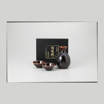 飴釉天目　酒器揃 磁器 美濃焼 やきものの里から、暮らしを贈ります。　ギフト 食器 セット テーブルウェア
