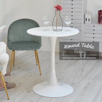 ラウンドテーブル 60cm ONDT0120 机 テーブル カフェテーブル バーテーブル 丸テーブル スチール脚 ラウンド 可愛い おしゃれ ラウンジ ダイニング リビング シンプル ホワイト 白 60サイズ 新生活