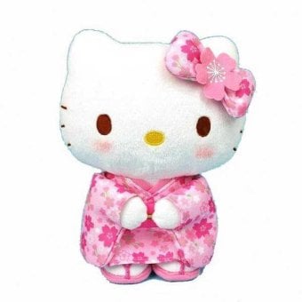 ハローキティ ぬいぐるみ Sサイズ 桜 着物 和風 サンリオ キャラクター グッズ 日本限定 お土産 プレゼント ギフト インテリア マスコット 人形 桜柄 サンリオ正規ライセンス品