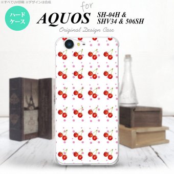 【SH04H】【スマホケース/スマホカバー】【アクオス ゼータ】SH04H スマホケース AQUOS ZETA SH04H カバー アクオス ゼータ さくらんぼ・チェリー 白 nk-sh04h-179【メール便送料無料】