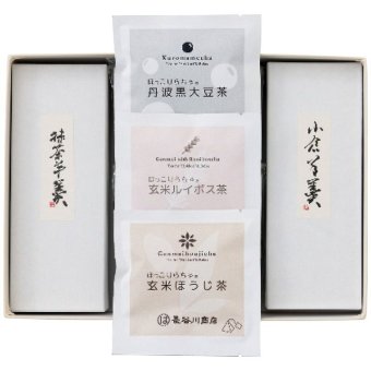 お歳暮・冬ギフト 菓心谷常 絹ごし羊羹(抹茶・小倉)2本・お茶3種セット ※送料無料(北海道・沖縄・離島への配送不可)