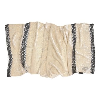 アナスイ ANNA SUI ストール レース ショール シルク 絹  62044 11 91 100 レディース ライトベージュ系+ブラック