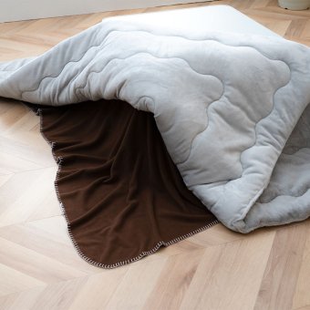 テーブル フリース こたつ用中掛け毛布 『ブリック中掛（フラット）』 約180×180cm フラットタイプ