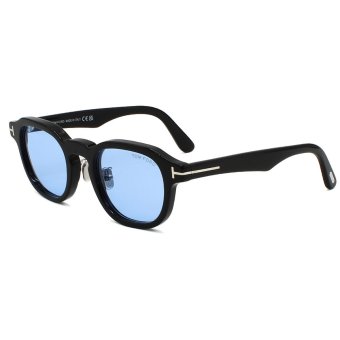 トムフォード TOM FORD サングラス アイウェア アジアンフィット FT1230-D/S 01V 50 ウェリントン型 メンズ レディース ユニセックス ブラック+ブルー