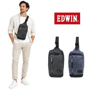 EDWIN エドウィン ボディバッグ ラッシュ 縦型 斜め掛け ショルダー かばん 普段使い 使いやすい シンプル メンズ ギフト プレゼント ブラック ew015