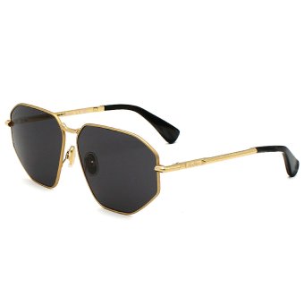 マックスマーラ Max Mara サングラス ノーズパッド UVカット アイウェア スクエア 多角形 ジオメトリック MM0143/S 30A 59 メンズ レディース ユニセックス ゴールド+ブラック 海外正規品